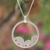 Sterling silver pendant necklace, 'Elephant Journeys' - Handcrafted Sterling Silver Pendant Necklace (image 2) thumbail