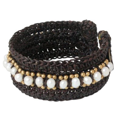 Hand Made Pearl Cuff Bracelet