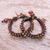 Tiger's eye and jasper wristband bracelets, 'Autumn's Voice' (pair) - Tiger's Eye and Jasper Wristband Bracelets (Pair) (image 2) thumbail
