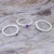 Amethyst and garnet stacking rings, 'Spring Color' (set of 3) - Handcrafted Amethyst and Garnet Stacking Rings (Set of 3) (image 2b) thumbail