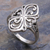 Sterling silver cocktail ring, 'Elegance' - Sterling Silver Band Ring thumbail