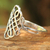 Sterling silver cocktail ring, 'Thistle Knot' - Thai Sterling Silver Knot Style Band Ring (image 2b) thumbail