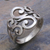 Sterling silver cocktail ring, 'Three Sweet Swirls' - Sterling Silver Band Ring