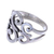 Sterling silver cocktail ring, 'Three Sweet Swirls' - Sterling Silver Band Ring (image 2c) thumbail