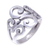 Sterling silver cocktail ring, 'Three Sweet Swirls' - Sterling Silver Band Ring (image 2d) thumbail
