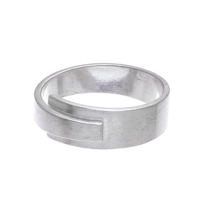 Men's sterling silver ring, 'Solemn Monarch' - Men's Modern Sterling Silver Ring from Thailand