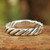 Sterling silver band ring, 'Lives Entwined' - Sterling silver band ring (image 2b) thumbail