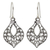 Sterling silver dangle earrings, 'Lace Petals' - Handcrafted Sterling Silver Dangle Earrings (image 2a) thumbail