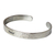 Sterling silver cuff bracelet, 'Peace' - Inspirational Sterling Silver Cuff Bracelet from Thailand
