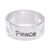 Sterling silver band ring, 'Spirit of Peace' - Handcrafted Sterling Silver Band Ring (image 2a) thumbail