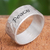Sterling silver band ring, 'Spirit of Peace' - Handcrafted Sterling Silver Band Ring (image 2b) thumbail