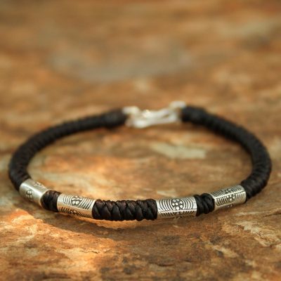 Silver braided bracelet, 'Hill Tribe Belle' - Artisan Crafted Silver Bracelet