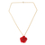 Natural rose pendant necklace, 'Sweet Scarlet' - Hand Made Natural Flower Pendant Necklace