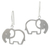 Sterling silver drop earrings, 'Moonlit Elephants' - Unique Sterling Silver Dangle Earrings (image 2a) thumbail