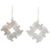 Sterling silver dangle earrings, 'Elephant Matrix' - Handcrafted Sterling Silver Elephant Earrings thumbail