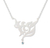Blue topaz floral necklace, 'Blue Dew' - Sterling Silver and Blue Topaz Pendant Necklace (image 2a) thumbail