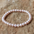 Pearl stretch bracelet, 'Pink Thai Rosebud' (large) - Hand Crafted Thai Pink Pearl Stretch Bracelet (Large) (image 2b) thumbail