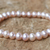 Pearl stretch bracelet, 'Pink Thai Rosebud' (large) - Hand Crafted Thai Pink Pearl Stretch Bracelet (Large) (image 2c) thumbail