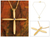 Gold plated iolite cross necklace, 'Visionary' - Gold plated iolite cross necklace (image 2) thumbail