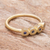 Gold plated sapphire cocktail ring, 'Songkran Moons' - Gold plated sapphire cocktail ring (image 2b) thumbail