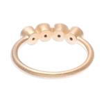 Gold plated sapphire cocktail ring, 'Songkran Moons' - Gold plated sapphire cocktail ring