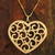 Gold plated heart necklace, 'Thai Love' - Gold Plated Heart Necklace thumbail