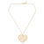 Gold plated heart necklace, 'Thai Love' - Gold Plated Heart Necklace