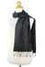Beaded shawl, 'Glamour in Black' - Hand Beaded Silk Blend Shawl