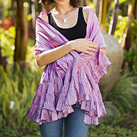 Scarf,'Orchid Ruffles'