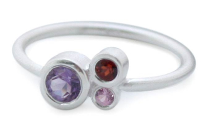 Amethyst and sapphire cocktail ring