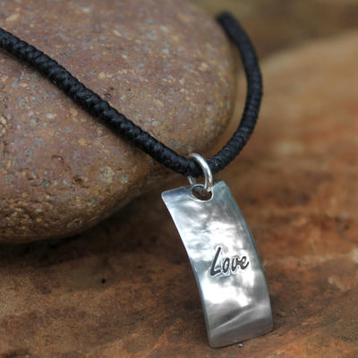 Sterling silver pendant necklace, 'Spirit of Love' - Sterling Silver Pendant Necklace