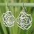 Sterling silver flower earrings, 'Roses in Love' - Floral Sterling Silver Dangle Earrings