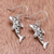 Sterling silver dangle earrings, 'Dolphin Song' - Handmade Sterling Silver Dangle Earrings (image 2b) thumbail