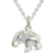 Sterling silver pendant necklace, 'Royal White Elephant' - Sterling Silver Pendant Necklace (image 2b) thumbail