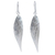 Sterling silver dangle earrings, 'Snow Wind' - Unique Sterling Silver Dangle Earrings (image 2a) thumbail