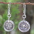 Sterling silver dangle earrings, 'Urban Love' - Sterling silver dangle earrings thumbail