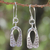 Sterling silver dangle earrings, 'Siamese Snakes' - Sterling silver dangle earrings (image 2) thumbail