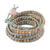 Jasper wrap bracelet, 'Surin Summer' - Jasper and Agate Cotton Wrap Bracelet