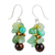 Tiger's eye cluster earrings, 'Chiang Mai Melody' - Hand Made Beaded Dangle Earrings (image 2a) thumbail
