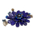 Lapis lazuli and smoky quartz brooch pin, 'Phuket Flowers' - Handmade Floral Lapis Lazuli Brooch Pin (image 2b) thumbail
