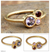 Gold plate sapphire cocktail ring, 'Chiang Mai Majesty' - Gold Plated Multi-Stone Ring thumbail