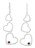 Garnet heart earrings, 'Love's Passion' - Heart Shaped Sterling Silver and Garnet Earrings thumbail
