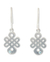 Blue topaz dangle earrings, 'Lucky Knot' - Artisan Crafted Sterling Silver and Blue Topaz Earrings