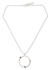 Garnet and amethyst pendant necklace, 'Spring Color' - Amethyst and Garnet Silver Pendant Necklace
