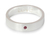 Garnet band ring, 'Impressed by Love' - Sterling Silver and Garnet Band Ring