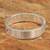 Amethyst band ring, 'Inspire' - Amethyst and Silver Inspirational Band Ring (image 2b) thumbail