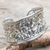 Sterling silver cuff bracelet, 'Princess Garden' - Unique Floral Sterling Silver Cuff Bracelet (image 2) thumbail