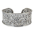 Sterling silver cuff bracelet, 'Princess Garden' - Unique Floral Sterling Silver Cuff Bracelet thumbail