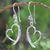 Sterling silver heart earrings, 'Love Promise' - Heart Shaped Sterling Silver Dangle Earrings (image 2b) thumbail