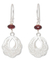 Garnet filigree earrings, 'Scintillating Lanna' - Garnet filigree earrings